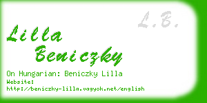 lilla beniczky business card